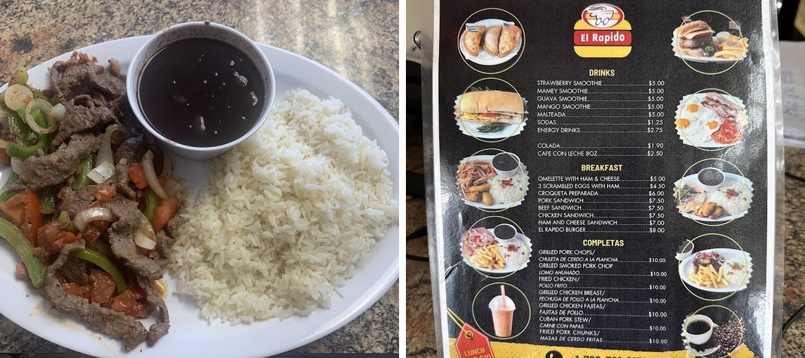 El Rapido Menu