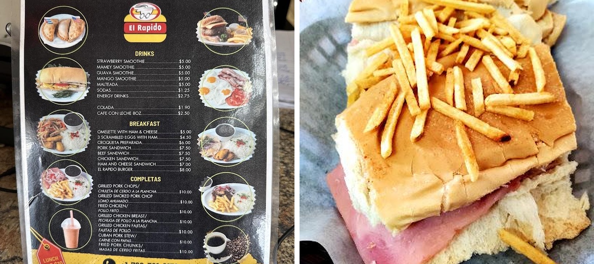 El Rapido Menu