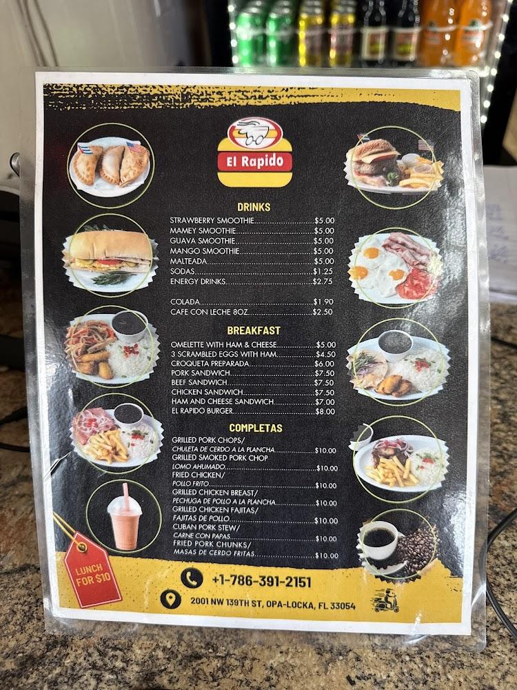 El Rapido Menu image 2